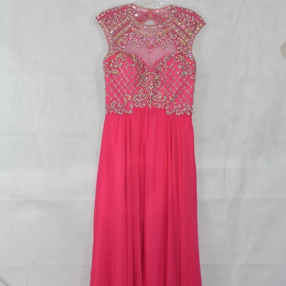 Beaded/Sequined/Rhinestone Gown SZ 8 Madison James - Picture 5 of 13